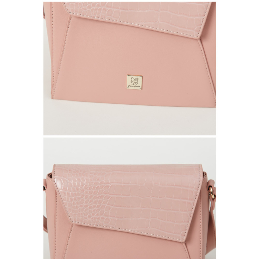 RB Vegan/Faux Saint Laurent Messenger Bag-Pink - Picture 7 of 8